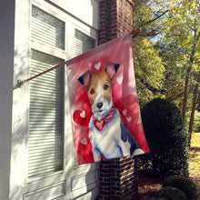 Load image into Gallery viewer, Fox Terrier My Valentine House Flag