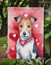 Load image into Gallery viewer, Fox Terrier Valentine’s Day Garden Flag – Dog-Themed Heart Yard Decor