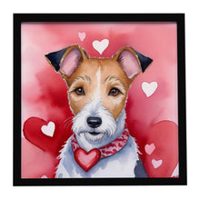 Load image into Gallery viewer, Fox Terrier My Valentine Framed Metal Print
