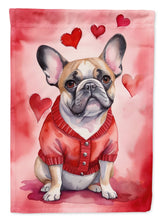 Load image into Gallery viewer, French Bulldog Valentine’s Day Garden Flag – Dog-Themed Heart Yard Decor