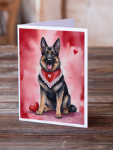 Load image into Gallery viewer, German Shepherd My Valentine Greeting Cards - Blank Note Cards – 8-Pack of Artist-Designed Cards with Envelopes