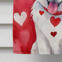 Load image into Gallery viewer, White German Shepherd My Valentine House Flag