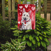 Load image into Gallery viewer, White German Shepherd Valentine’s Day Garden Flag – Dog-Themed Heart Yard Decor