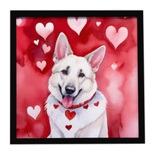 Load image into Gallery viewer, White German Shepherd My Valentine Framed Metal Print