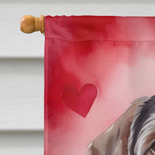 Load image into Gallery viewer, German Wirehaired Pointer My Valentine House Flag