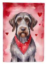 Load image into Gallery viewer, German Wirehaired Pointer My Valentine House Flag