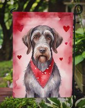 Load image into Gallery viewer, German Wirehaired Pointer Valentine’s Day Garden Flag – Dog-Themed Heart Yard Decor