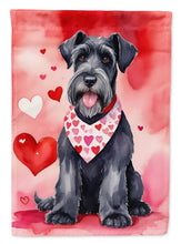 Load image into Gallery viewer, Giant Schnauzer Valentine’s Day Garden Flag – Dog-Themed Heart Yard Decor