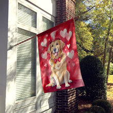 Load image into Gallery viewer, Golden Retriever My Valentine House Flag
