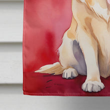 Load image into Gallery viewer, Golden Retriever My Valentine House Flag