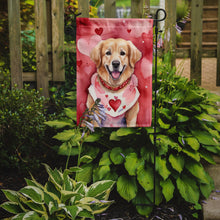 Load image into Gallery viewer, Golden Retriever Valentine’s Day Garden Flag – Dog-Themed Heart Yard Decor
