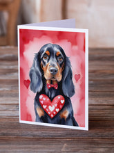 Load image into Gallery viewer, Gordon Setter My Valentine Greeting Cards - Blank Note Cards – 8-Pack of Artist-Designed Cards with Envelopes
