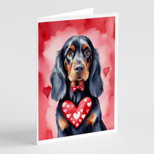 Load image into Gallery viewer, Gordon Setter My Valentine Greeting Cards - Blank Note Cards – 8-Pack of Artist-Designed Cards with Envelopes