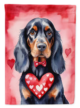 Load image into Gallery viewer, Gordon Setter Valentine’s Day Garden Flag – Dog-Themed Heart Yard Decor