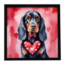 Load image into Gallery viewer, Gordon Setter My Valentine Framed Metal Print