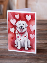 Load image into Gallery viewer, Great Pyrenees My Valentine Greeting Cards - Blank Note Cards – 8-Pack of Artist-Designed Cards with Envelopes