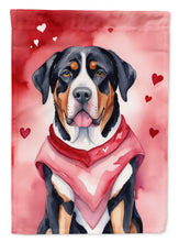 Load image into Gallery viewer, Greater Swiss Mountain Dog My Valentine House Flag