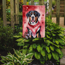 Load image into Gallery viewer, Greater Swiss Mountain Dog Valentine’s Day Garden Flag – Dog-Themed Heart Yard Decor