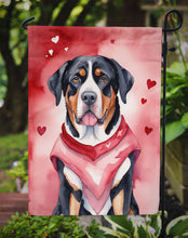 Load image into Gallery viewer, Greater Swiss Mountain Dog Valentine’s Day Garden Flag – Dog-Themed Heart Yard Decor
