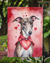 Load image into Gallery viewer, Greyhound Valentine’s Day Garden Flag – Dog-Themed Heart Yard Decor