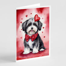 Load image into Gallery viewer, Havanese My Valentine Greeting Cards - Blank Note Cards – 8-Pack of Artist-Designed Cards with Envelopes