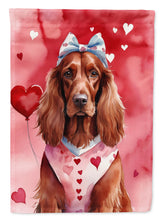 Load image into Gallery viewer, Irish Setter Valentine’s Day Garden Flag – Dog-Themed Heart Yard Decor