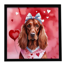 Load image into Gallery viewer, Irish Setter My Valentine Framed Metal Print