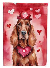 Load image into Gallery viewer, Irish Setter My Valentine House Flag
