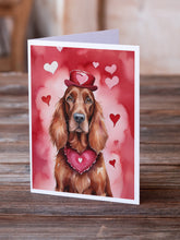 Load image into Gallery viewer, Irish Setter My Valentine Greeting Cards - Blank Note Cards – 8-Pack of Artist-Designed Cards with Envelopes