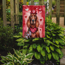 Load image into Gallery viewer, Irish Setter Valentine’s Day Garden Flag – Dog-Themed Heart Yard Decor