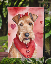 Load image into Gallery viewer, Irish Terrier Valentine’s Day Garden Flag – Dog-Themed Heart Yard Decor