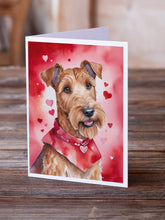 Load image into Gallery viewer, Irish Terrier My Valentine Greeting Cards - Blank Note Cards – 8-Pack of Artist-Designed Cards with Envelopes