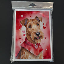 Load image into Gallery viewer, Irish Terrier My Valentine Greeting Cards - Blank Note Cards – 8-Pack of Artist-Designed Cards with Envelopes