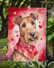 Load image into Gallery viewer, Irish Terrier Valentine’s Day Garden Flag – Dog-Themed Heart Yard Decor