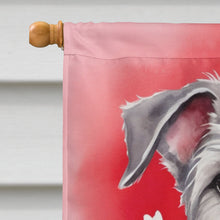 Load image into Gallery viewer, Irish Wolfhound My Valentine House Flag