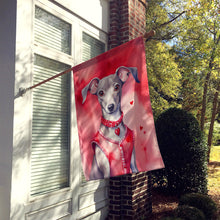Load image into Gallery viewer, Italian Greyhound My Valentine House Flag