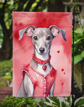 Load image into Gallery viewer, Italian Greyhound Valentine’s Day Garden Flag – Dog-Themed Heart Yard Decor