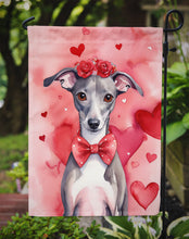 Load image into Gallery viewer, Italian Greyhound Valentine’s Day Garden Flag – Dog-Themed Heart Yard Decor
