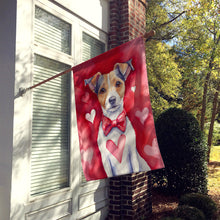 Load image into Gallery viewer, Jack Russell Terrier My Valentine House Flag