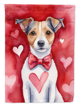 Load image into Gallery viewer, Jack Russell Terrier My Valentine House Flag