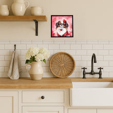 Load image into Gallery viewer, Japanese Chin My Valentine Framed Metal Print