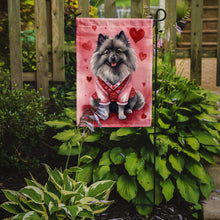 Load image into Gallery viewer, Keeshond Valentine’s Day Garden Flag – Dog-Themed Heart Yard Decor