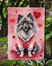 Load image into Gallery viewer, Keeshond Valentine’s Day Garden Flag – Dog-Themed Heart Yard Decor