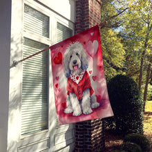 Load image into Gallery viewer, Komondor My Valentine House Flag