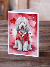 Load image into Gallery viewer, Komondor My Valentine Greeting Cards - Blank Note Cards – 8-Pack of Artist-Designed Cards with Envelopes
