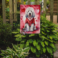 Load image into Gallery viewer, Komondor Valentine’s Day Garden Flag – Dog-Themed Heart Yard Decor