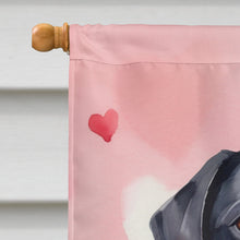 Load image into Gallery viewer, Black Labrador Retriever My Valentine House Flag