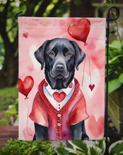 Load image into Gallery viewer, Black Labrador Retriever Valentine’s Day Garden Flag – Dog-Themed Heart Yard Decor