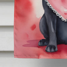 Load image into Gallery viewer, Black Labrador Retriever My Valentine House Flag