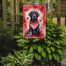 Load image into Gallery viewer, Black Labrador Retriever Valentine’s Day Garden Flag – Dog-Themed Heart Yard Decor